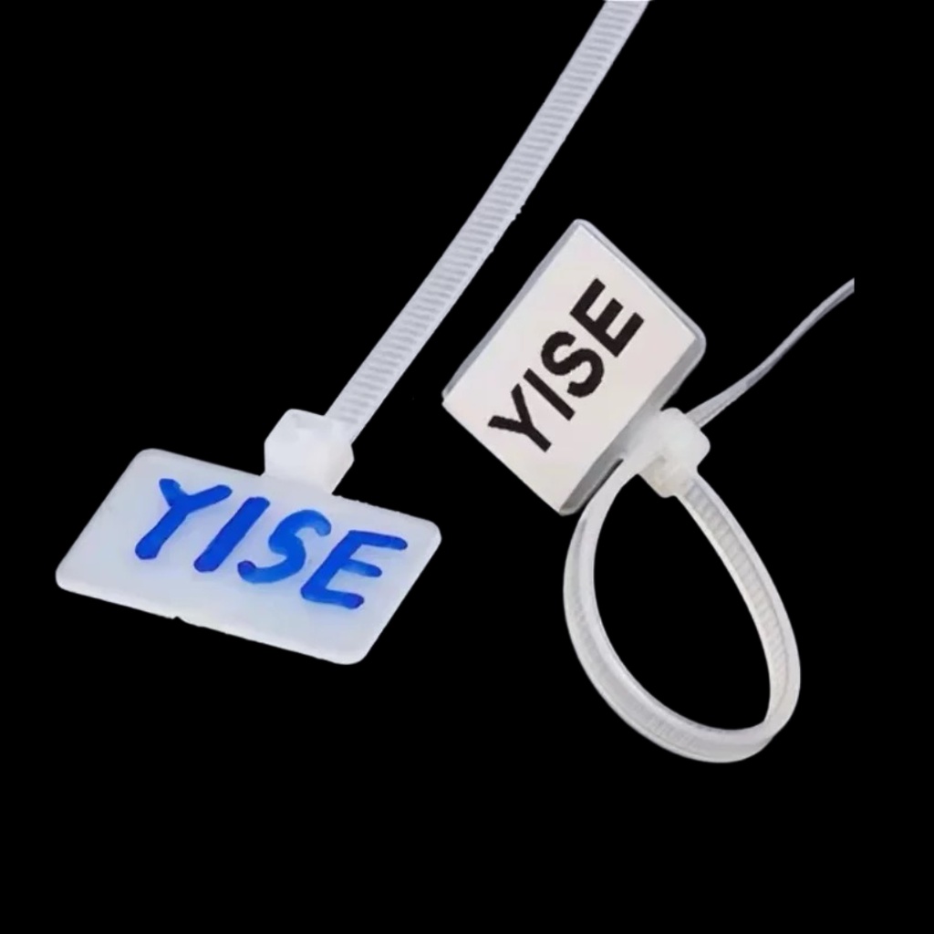 Kabel Tis Tie Ties Cable Lebel Maker Marker Name Tag Label Pengikat warna putih isi  50pcs 100pcs 500pcs