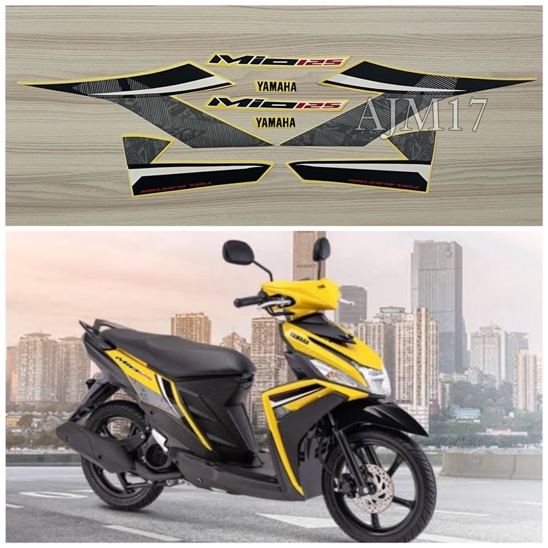 STIKER STRIPING MOTOR MIO M3 2019 KUNING