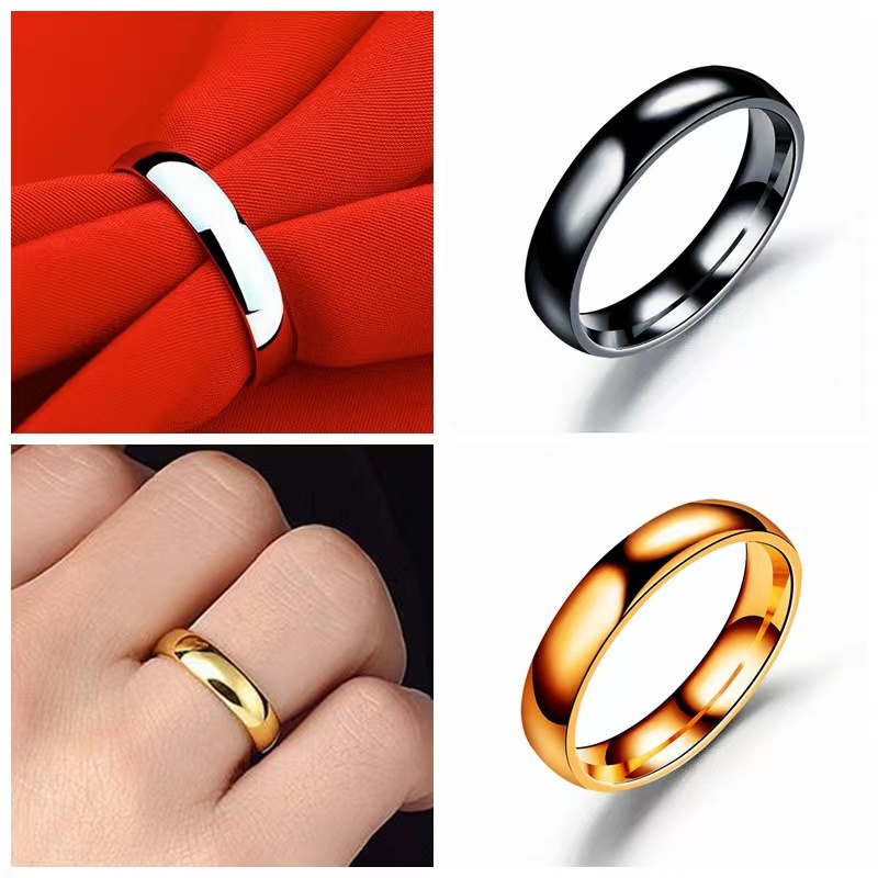 Jewelry_Import CINCIN TITANIUM COUPLE PRIA WANITA SIMPLE DAN ELEGAN#T06