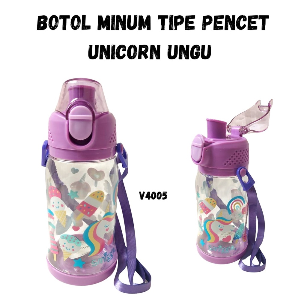 Botol Minum Anak SMIGL Karakter Tali Panjang 450ml BPA V-4005