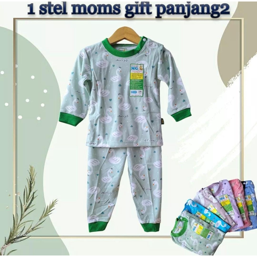 Mom's Gift Setelan Panjang Bayi - mirror velvet - setelan harian anak uniseks elephant,scape world