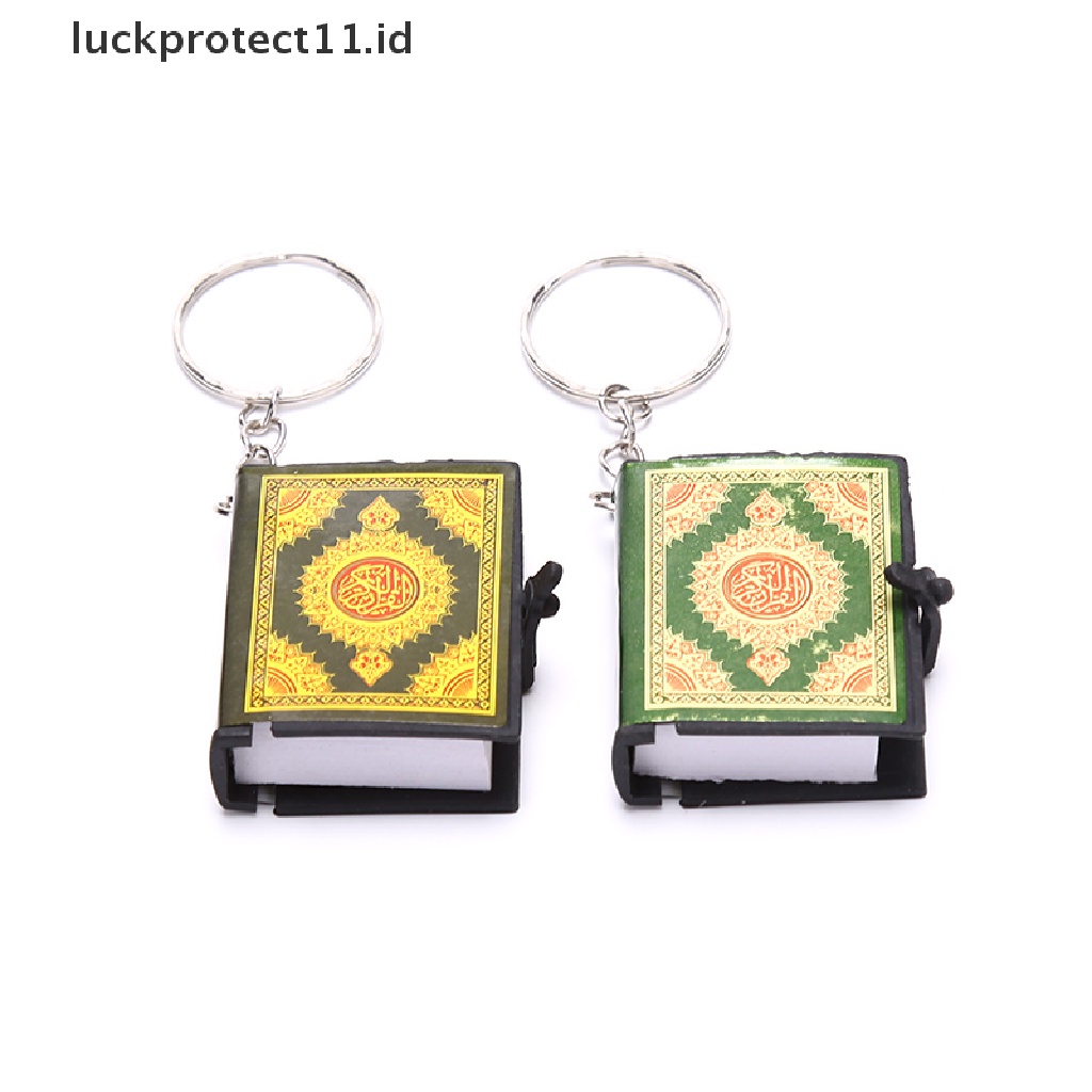 /Fashion Hot//// Gantungan Kunci Islami Alquran Arab Mini Allah Kertas Asli Bisa Baca Liontin Keyring.