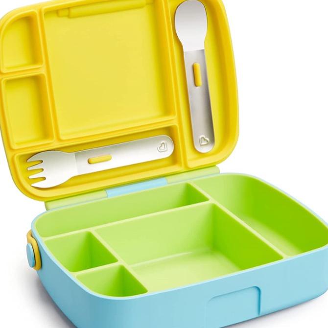 Munchkin Bento Box Toddler Lunch Box, Green