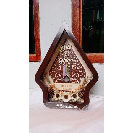 Frame Mahar Nikah Gunungan Wayang | Bingkai Mahar Nikah Wayang 30x40cm