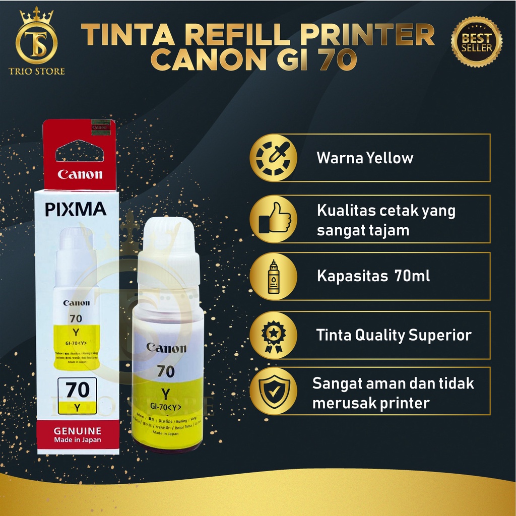 1 SET 4 PCS Tinta Canon Gi 70 For Printer G5070 G6070 G7070 GM2070