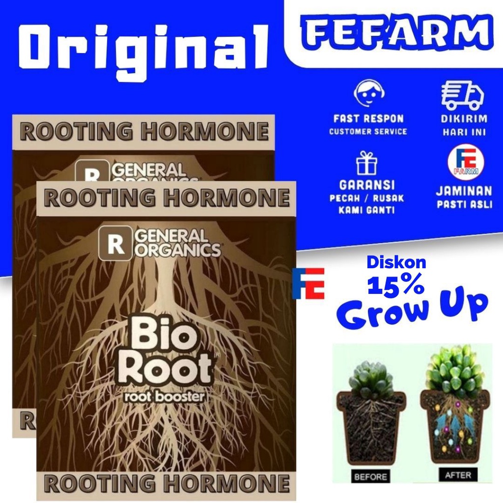 PUPUK AKAR BIOROOT HORMON  TANAMAN ROOT UP 10 Gram FEFARM