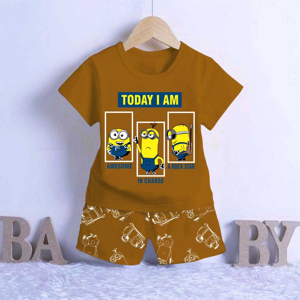 ODOM SETELAN ANAK LAKI LAKI / BAJU ANAK COWOK TERBARU UMUR 1-4 TAHUN-PE.MINION TODSY/CKLT