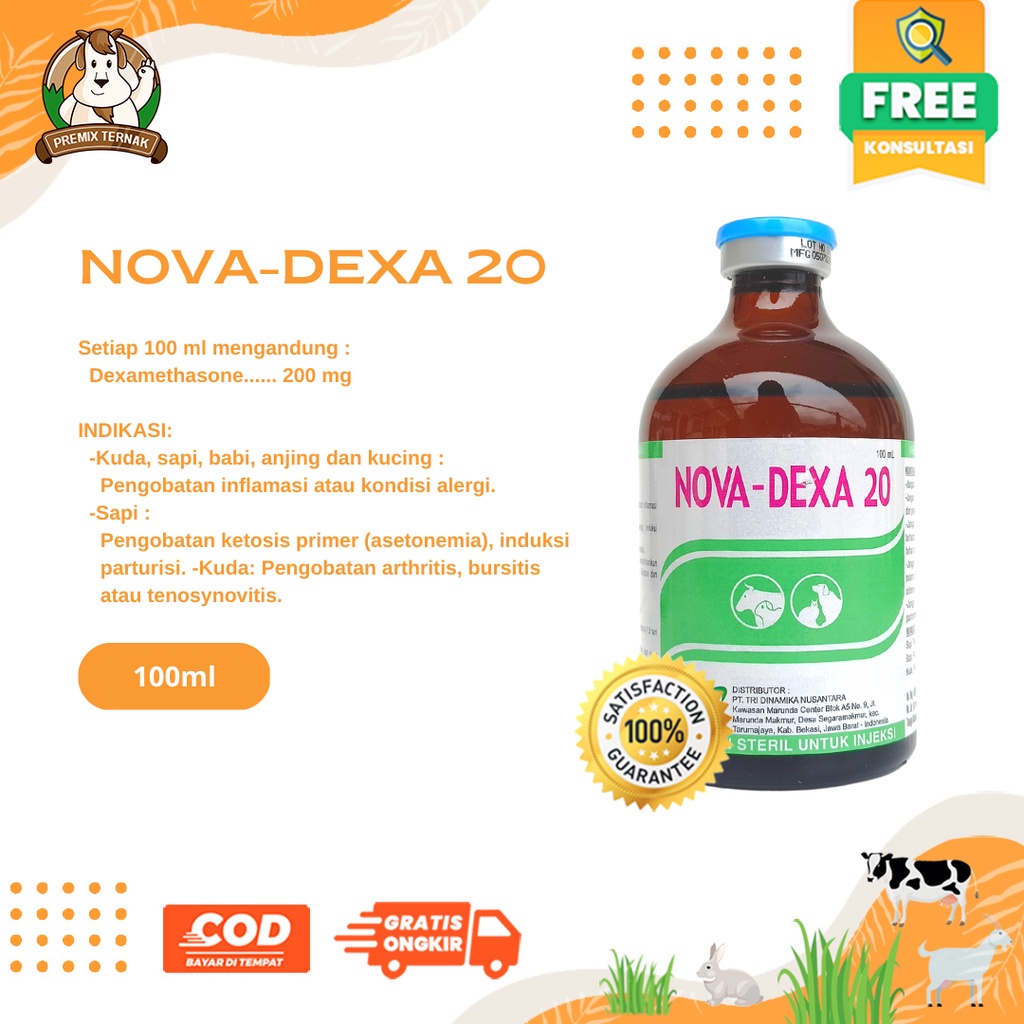 NOVA DEXA 100ml - Obat Anti Inflamasi untuk Hewan Ternak