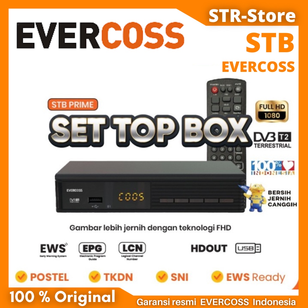 Jual Stb Evercoss Stb Set Top Box Pro Digital Tv Receiver Full Hd Resmi