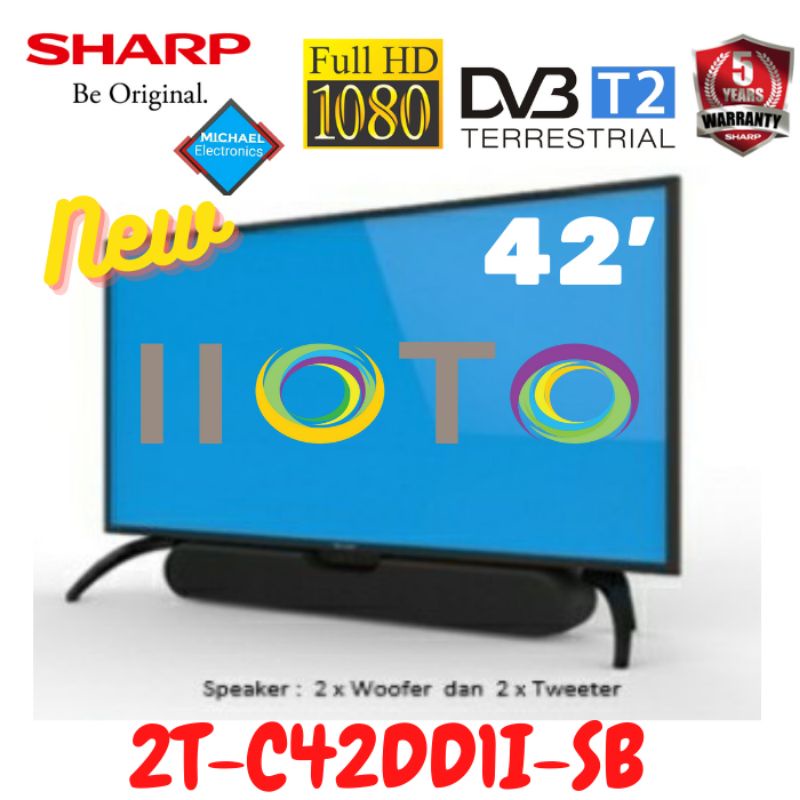 Sharp Led tv 42inch 2T-C42DD1I-SB (IIOTO) SOUNDBAR SEAKER
