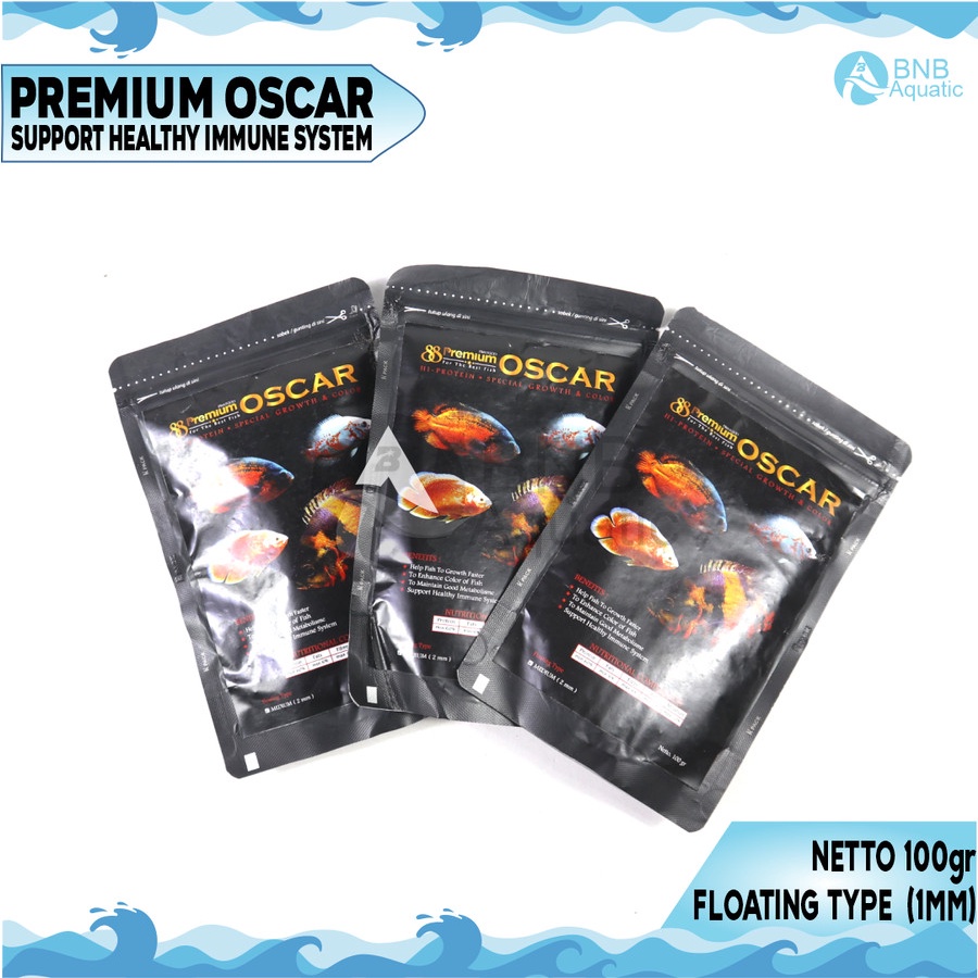 Pelet Oscar Premium 88 Pelet Ikan Oscar Floating 2mm 100gr