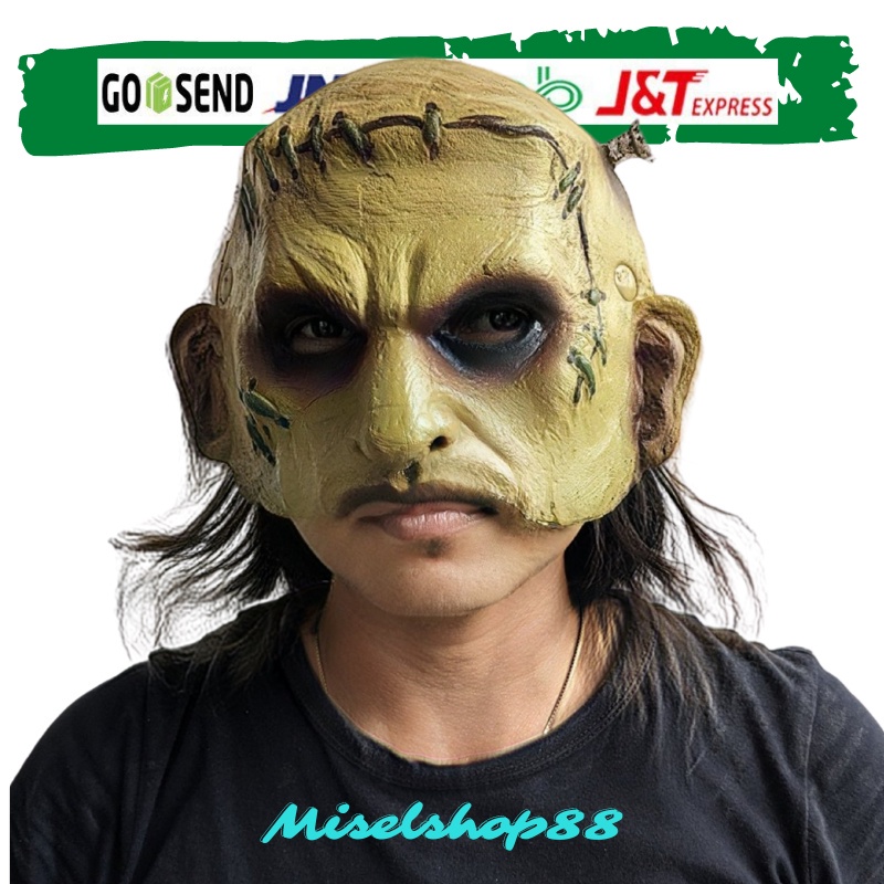 topeng frankenstein monster hijau