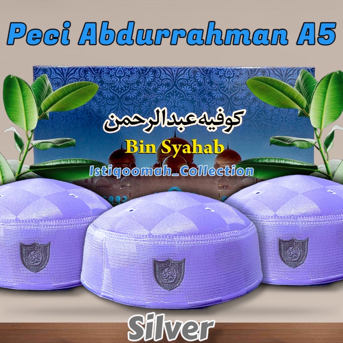 {FamilyStore} Peci Malaysia Abdurrahman A5 Seperti Peci Haji Abdul Karim A3 - Silver 25 Diskon