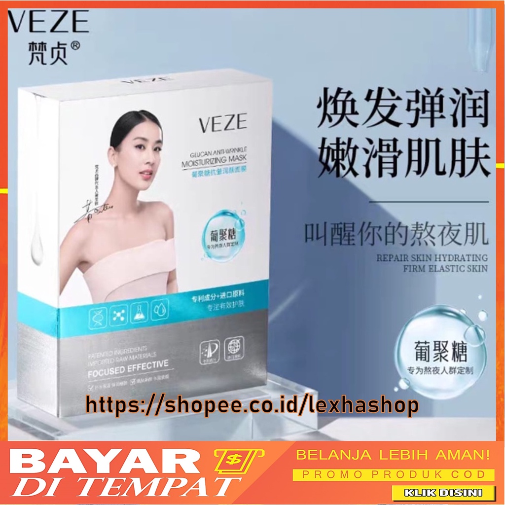 Veze Sheet Mask Moisturizing 25 gram Isi 10 Pcs