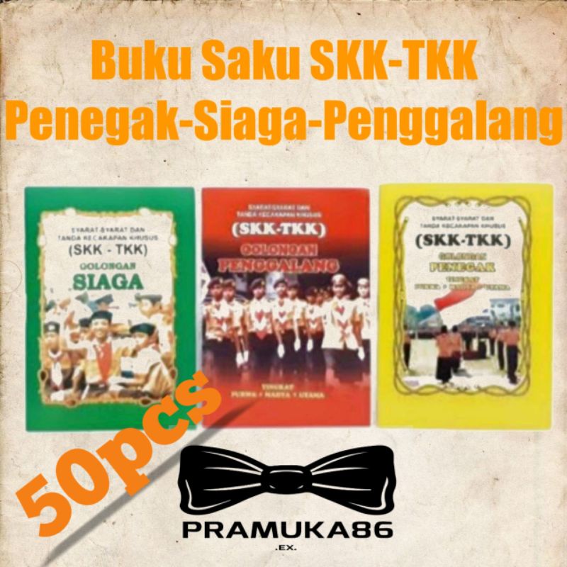 (50pcs) Buku Skk-Tkk Pramuka - Skk Siaga - Skk Penggalang - Skk Penegak