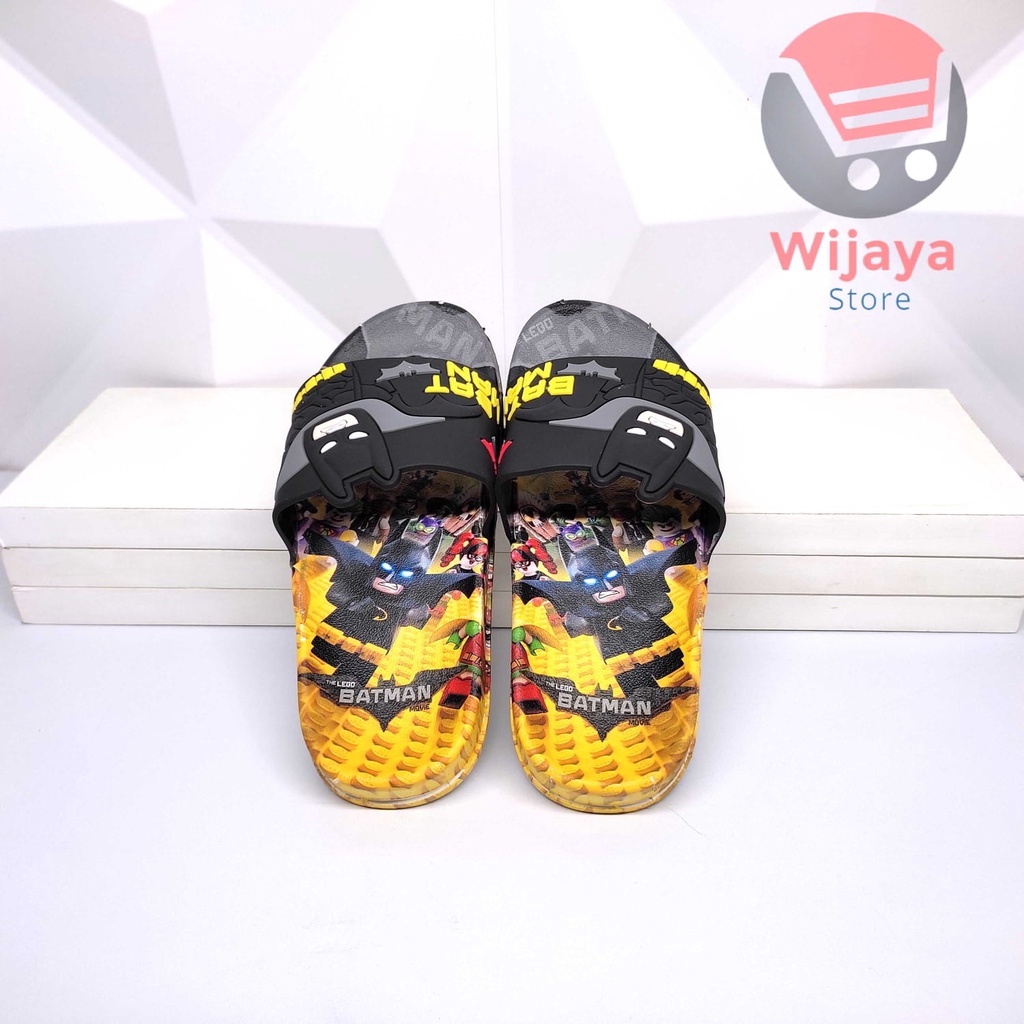 Sandal Balance Anak Laki-laki Motif Batman Sandal Karet Anak Cowok Karakter Marvel Superhero Avengers 2101 Import