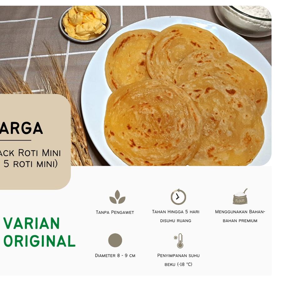 

(Q(44») Roti Maryam/Cane/Canai/Konde Kim Original 1 Pack isi 5 Pcs premium