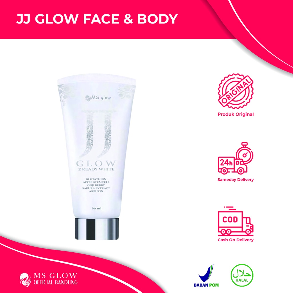 JJ Glow MS Glow Sunscreen / Sunblock Face &amp; Body Cream - By MsGlowBandung