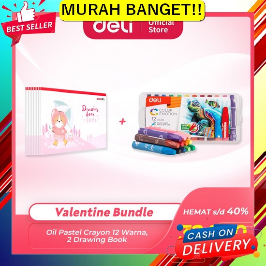 

J792 Set Mewarnai 150Pcs Children Colors Pencil Drawing Artist Kit Pai Deli Bundle Edisi Valentine / Oil Pastel Crayon, 2 Buku Gambar / Val2022-4