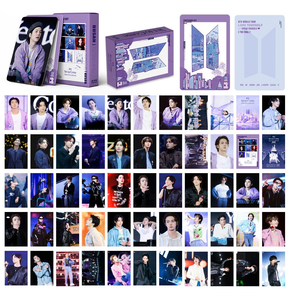 55pcs /box BTS Photocards Yet to come LOMO Card Postcard Kartu Koleksi In Stock New Arrival LY