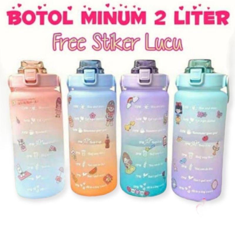 BOTOL MINUM VIRAL 2 LITER / BOTOL UNIK BOTOL LUCU 2Liter