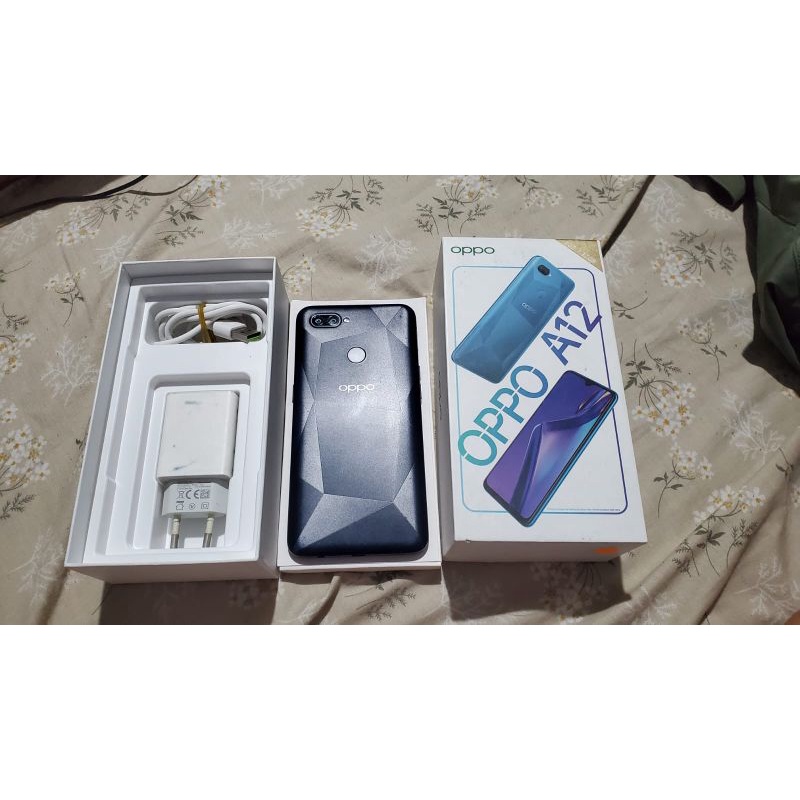 Oppo A12 3/32gb Second Bekas Seken Original FULLSET NO MINUS