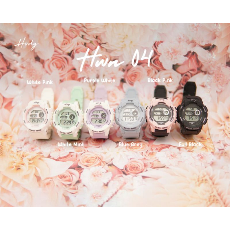 Hody Watch HWN 04 HWN04 Garansi ORI Jam Hody Anak Remaja Dewasa Unisex Laki Perempuan Sport