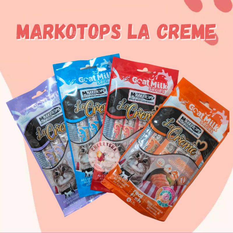 Creamy Treat/Snack Kucing Markotops La Creme With Goat Milk