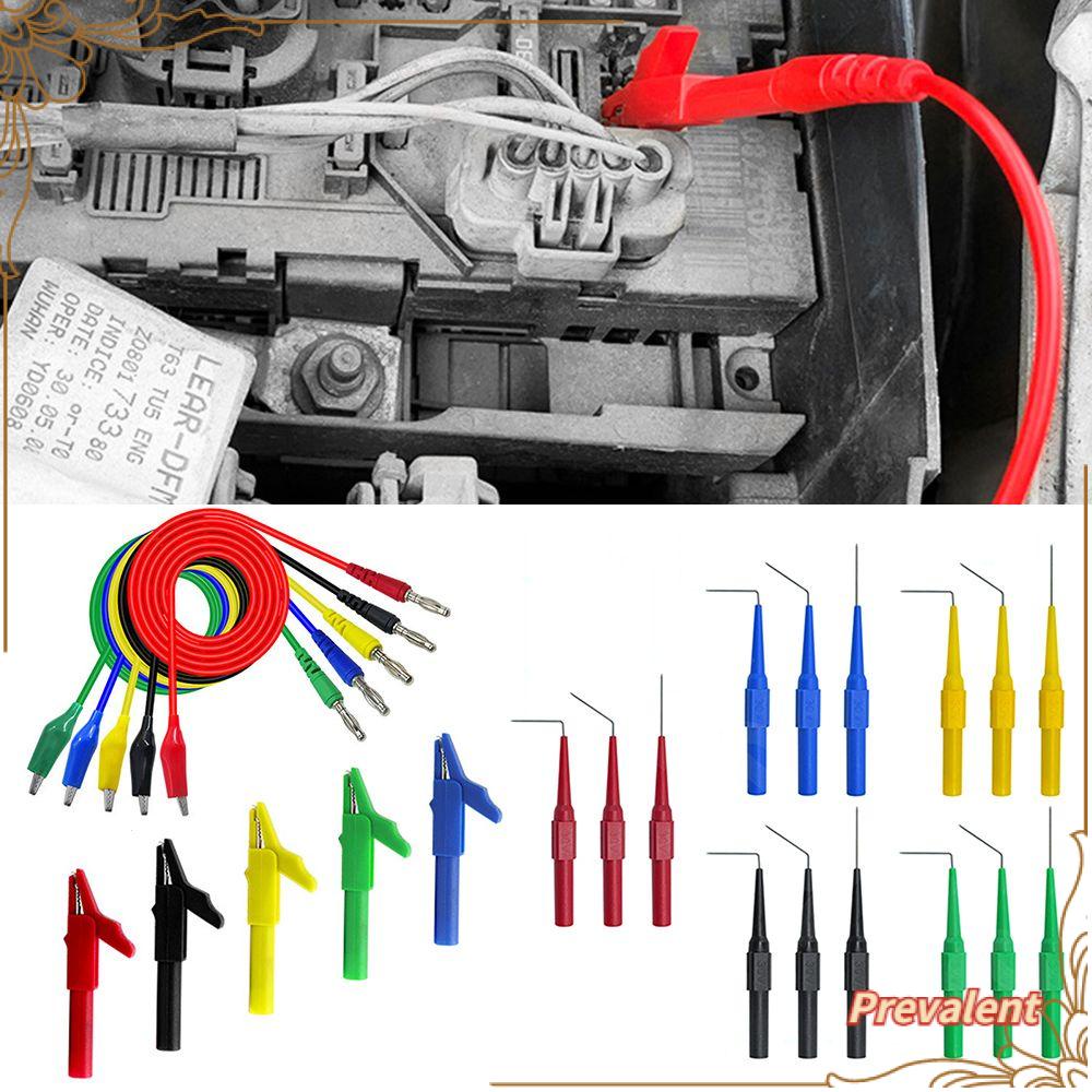 Preva Multimeter Test Lead Kit Peningkatan Tahan Lama Plug Pisang Keamanan Test Probe Set
