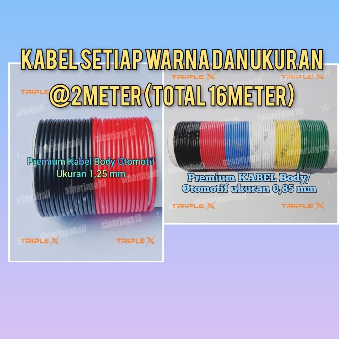 Produk Unggulan] kabel body bodi bintik mobil motor otomotif serabut tunggal PREMIUM