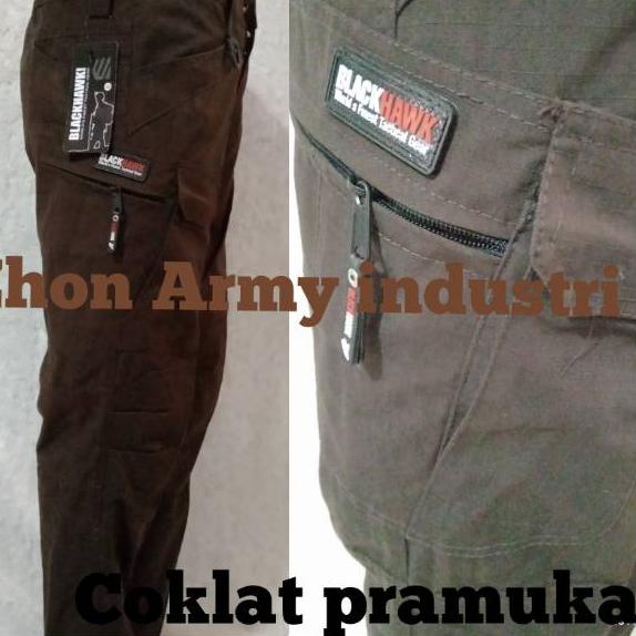 READY ✅(COKLAT PRAMUKA) CELANA PDL CARGO TACTICAL BLACK BROWN POLISI MILITER|SQ2