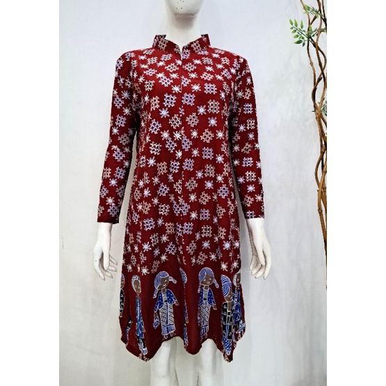 tunik batik  bu tejo 2 - tunik batik modern -tunik batik terbaru - tunik batik kekinian