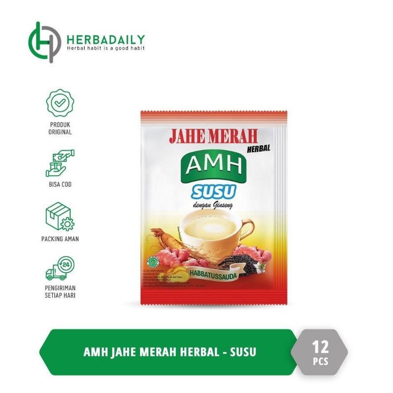 Jual Amh Susu Jahe Merah Kemasan Renceng Sachet Shopee Indonesia