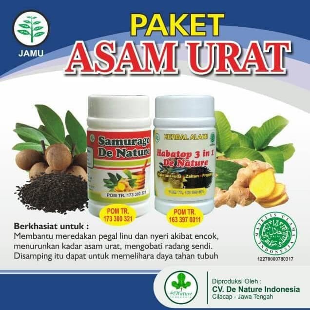 Obat Asam Urat Rematik Samurago Dan Habtop 3in1