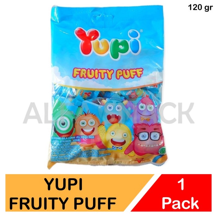 

Permen Yupi Fruity Puff Kemasan Pack 120 gram