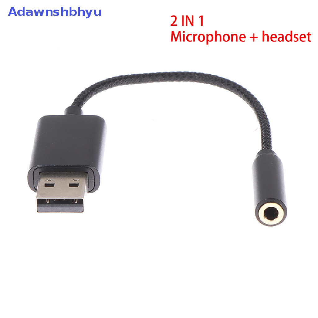 Adhyu 2in1 USB Ke 3.5mm Jack Sound Card Plug Adaptor Audio Suara Untuk PC Laptop ID