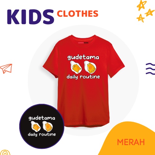 Kiarashafa - Baju Anak / Kaos Anak Motif Gudetama