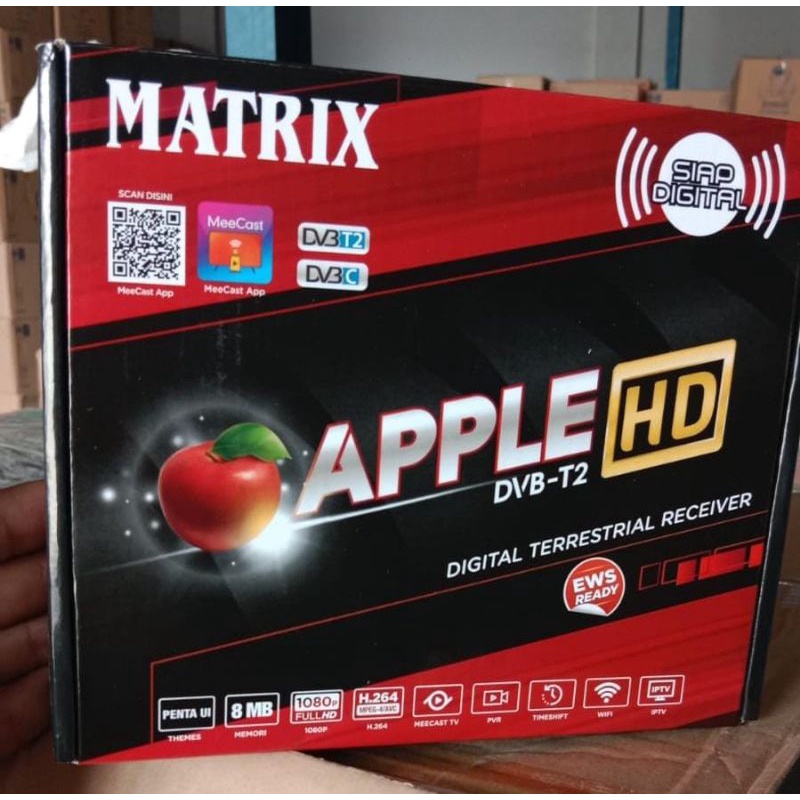 STB MATRIX APPLE MERAH  DVT-T2 HD