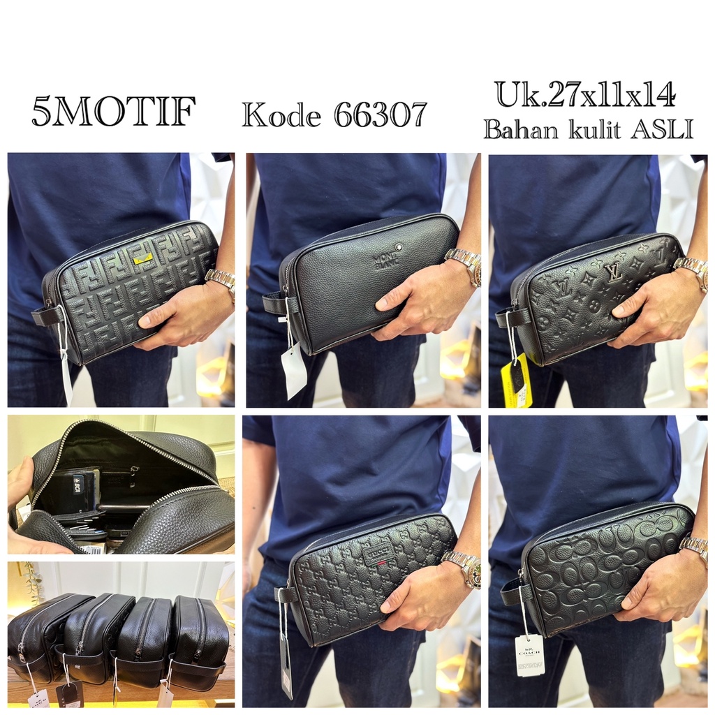 HANDBAG PRIA KULIT ASLI IMPORT DOMPET TAS TANGAN PRIA KULIT