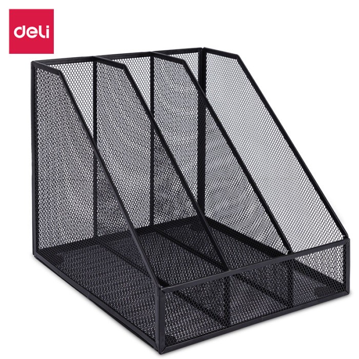 

SPECIAL Deli File Tray / Rak Box File Desk Organizer Metal 3 Sekat 78985 Code 1095