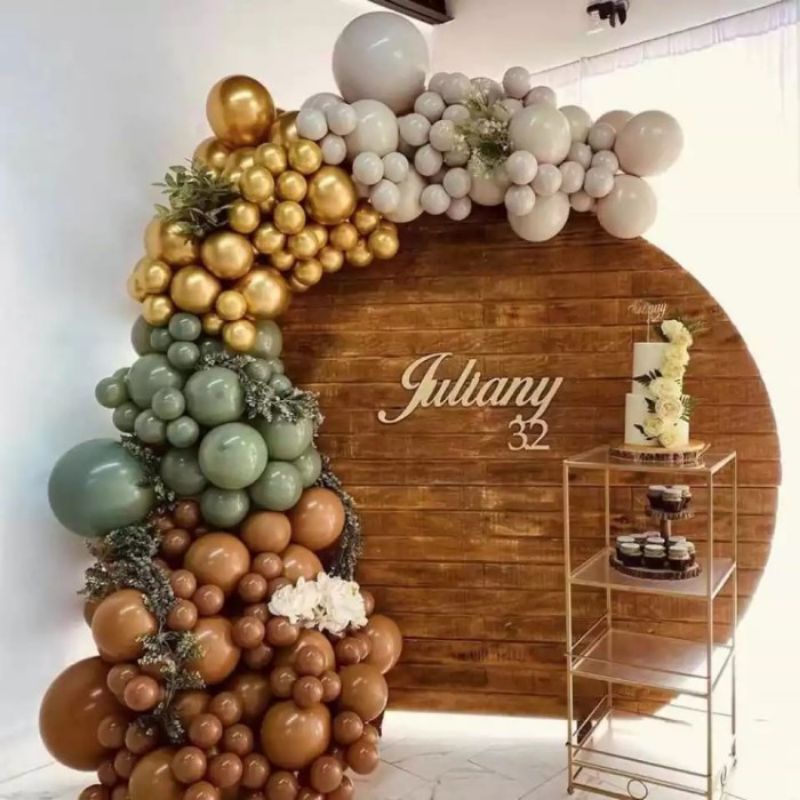 (100 pcs) Balon Latex Retro 12 inch / Balon Latex Retro Vintage isi 100