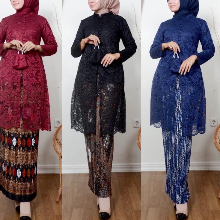 Sale SET TUNIK BURKAT KANCING SERIBU/KEBAYA/KEBAYA BURKAT/SET TUNIK/KEBAYA SET/aKebaya kondangan/KEB