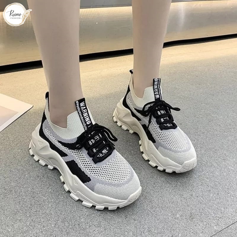 {FREE BOX} Sepatu Sneakers Wanita Fashion Korea Import - H-38