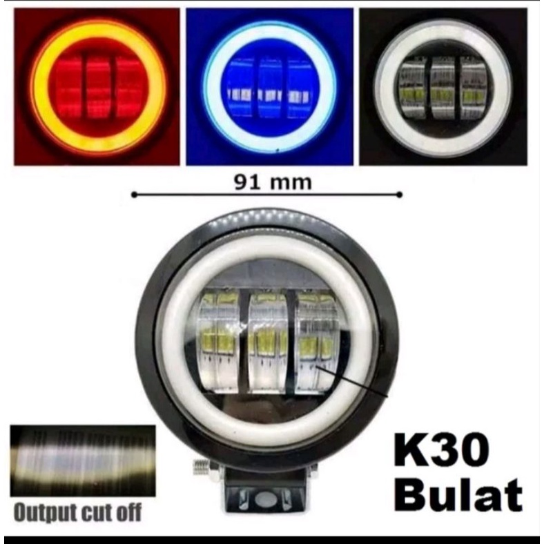 Lampu Tembak LED Sorot Mobil Universal 1 Mode