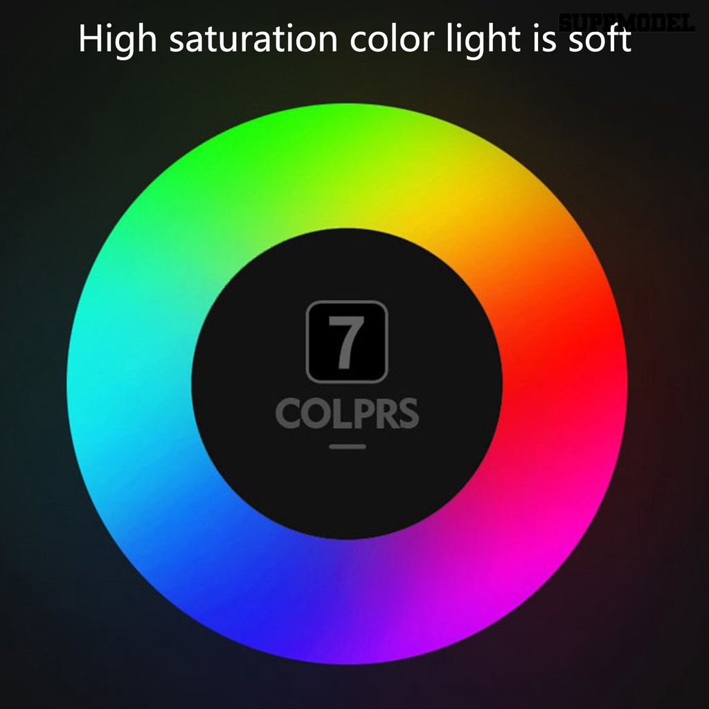 [Auto] Mood Light Seven Gradient Colors Plug And Play Hemat Energi Banyak Gaya Tidak Mempesona Dekorasi Interior Portable Mini Car USB Atmosphere Light Untuk Otomotif