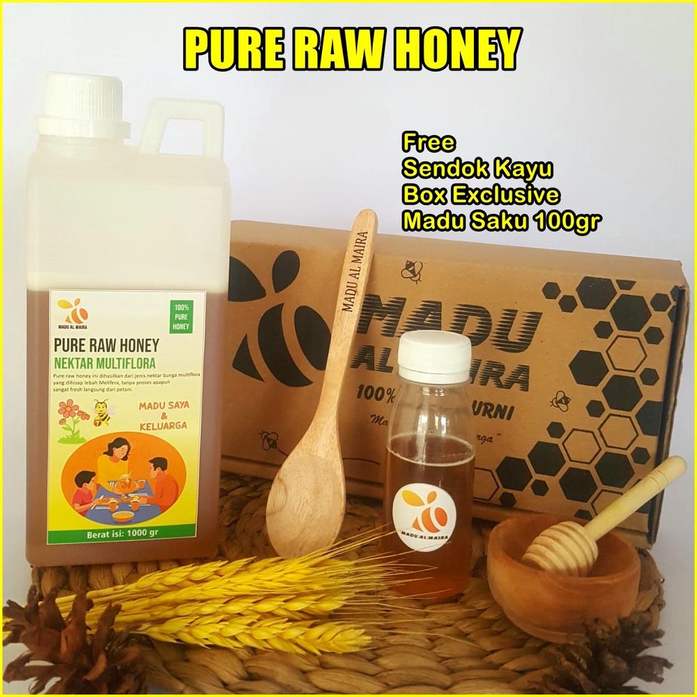 

[BAYAR DITEMPAT] Madu Murni Asli Nektar Bunga [1Kg] multiflora 100% organik raw honey pati jawa tengah