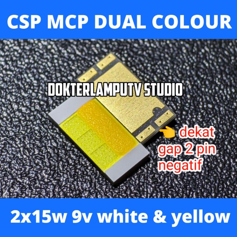 LED SMD CSP MCP 3570 9V 30W DUA WARNA PUTIH DAN KUNING