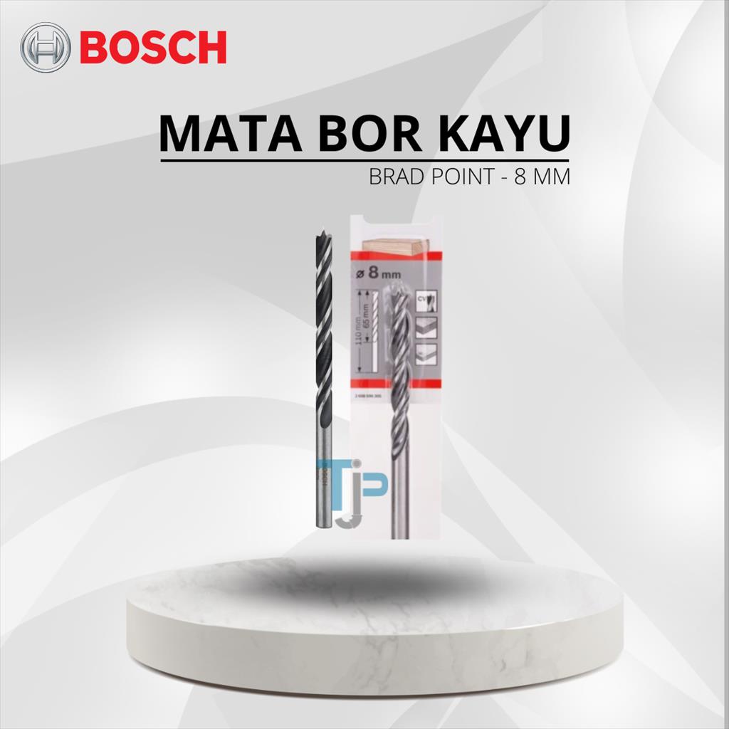 Mata Bor Kayu - 8 mm BOSCH Brad point Wood Drill Bits 2608596305