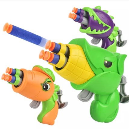 Mainan Pistol Anak PVZ Suction Gun Peluru Nerf