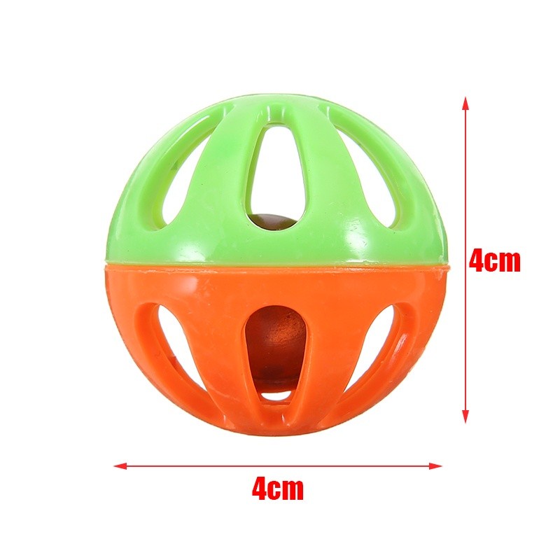 BALL/bola WITH BELL PLASTIC  MEDIUM  PERLENGKAPAN HEWAN mainan anjing kucing